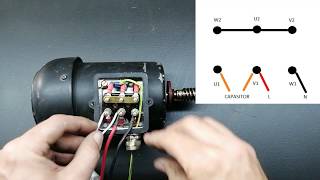 Connecting a 3 phase motor with 1 phase Power with Diagram [upl. by Ogaitnas]