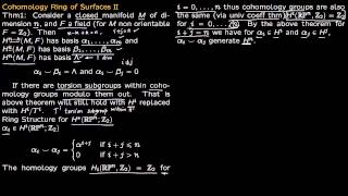 Cohomology Rings of Surfaces Part 2 [upl. by Leland]