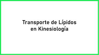 ➡Transporte de lípidos por las lipoproteínas ✅Su contextualización en la Kinesiología [upl. by Nerval]