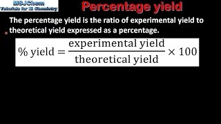 13 Percentage yield [upl. by Anas705]