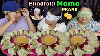 BLINDFOLD MOMO EATING CHALLENGE WITH CHOPSTICKS ll PRANK VIDEO BudaBudiVlogs [upl. by Ttessil928]