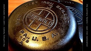 Griswold Cast Iron Restoration  Before and After Video Short [upl. by Legin972]