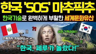 해외감동사연 UNESCO도 극찬할만한 한국 기술 400만 달러 절감한 마추픽추가 환골탈태 했다 [upl. by Einnov]