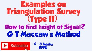 Example on Intervisibility and Height of Signal in Triangulation Survey Type 2  G T Maccaws Method [upl. by Yenalem569]