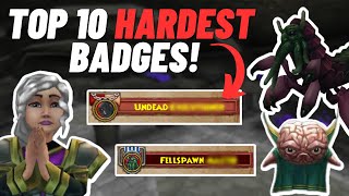 Wizard101 Top 10 HARDEST Badges [upl. by Anahpets]