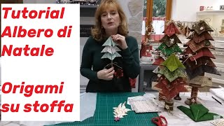 Albero di Natale tutorial con tecnica Origami su stoffa Countrymammycom [upl. by Muhan]