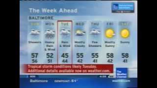 The Weather Channel  Local on the 8s with tropical storm information  October 27 2012 [upl. by Korie]