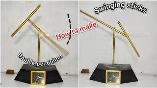 Double chaos pendulum  How to make Swinging sticks at home [upl. by Namyaw]