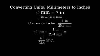 Convert 40 Millimeters to Inches [upl. by Roosnam]