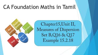 CA Foundation Maths in TamilCh15 unit 2setB1617ex15218 Quartile Deviation [upl. by Ablasor]