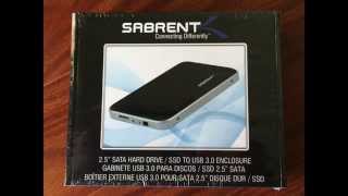 Sabrent USB 3 0 To 2 5 Inch Sata Aluminum Hard Drive Enclosure Case [upl. by Enaz]