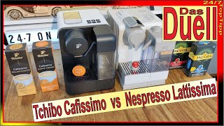 DeLonghi Lattissima vs Tchibo Cafissimo  Vergleich Teil 1  Nespresso vs Tchibo Kapselmaschine Cafe [upl. by Ellered]