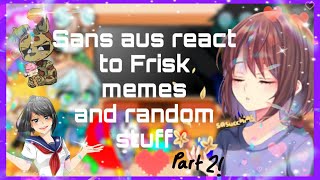 🌱Sans Aus react to Frisk memes and Random tiktoks🌱 ꧁•CᴏsᴍɪᴄNᴜɢɢs•꧂ [upl. by Allix]