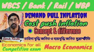 Demand pull inflation amp cost push inflation  meaning and difference economics [upl. by Cohbath]