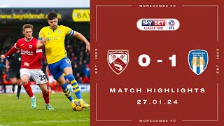 Highlights  Morecambe 0 Colchester United 1 [upl. by Eemak]