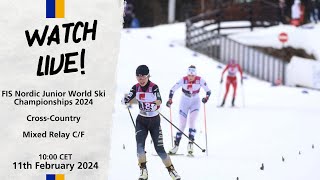 LIVE FIS Nordic JWSC 2024  Mixed Team Relay 4x5km CF [upl. by Drugge]