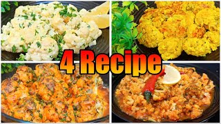 4 Recettes Différentes De ChouFleur  4 Different Cauliflower Recipes  ASMR Recipe  CUISINE [upl. by Rocray]