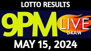 Lotto Result Today 900 pm draw May 15 2024 Wednesday PCSO LIVE [upl. by Avaria]