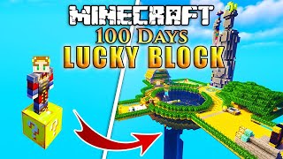 I Survived 100 Days in ONE BLOCK LUCKY BLOCK in Minecraft [upl. by Nida]