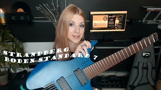 Review of Strandberg Boden Standard 7 Maple Flame Blue Guitar [upl. by Warchaw]