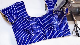 Full Blouse Stitching Easy Simple Normal [upl. by Muire]