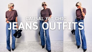 8 CASUAL JEANS OUTFITS THAT STILL FEEL CHIC  Autumn 2024 [upl. by Magree739]