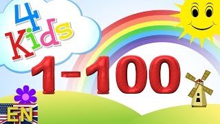 Numbers counting 1100 Learning Video for children Counting one to onehundred english [upl. by Kester]