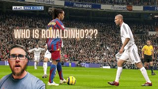 WHO IS RONALDINHO American Reacts to LEGENDARY Moments By Ronaldinho [upl. by Maxy]