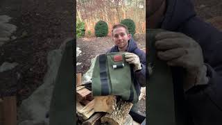 Better way to Carry Firewood 🔥  Woodox Sling firewood tools carpenter heat winter worksmart [upl. by Lefton900]