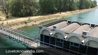 The Bhakra Canal floating restaurant Punjab India [upl. by Eimorej]