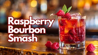 Raspberry Bourbon Smash Recipe  Easy Summer Cocktail [upl. by Steffi535]