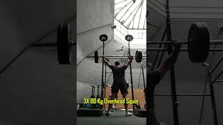 3X 80 Kg Overhead Squat [upl. by Esetal136]