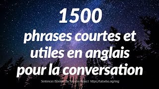 1500 phrases courtes et utiles en anglais pour la conversation for French speakers [upl. by Tepper]