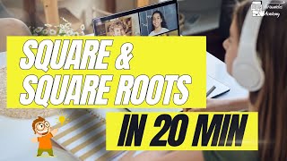 Learn Square and Square Roots in JUST 20 Minutes✨ [upl. by Samul]