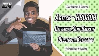 Arteck HB030B Universal Bluetooth Wireless Backlit Keyboard  Best Slim Backlit Keyboard REVIEW [upl. by Sirahc]