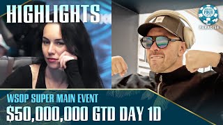 HIGHLIGHTS  WSOP Super Main Event Day 1D with 50M GTD  Paradise 2024 [upl. by Ttesil]