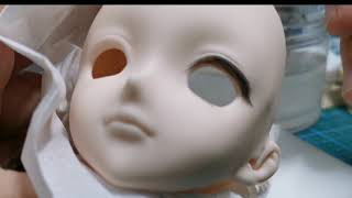 ShiNes Workshop  Dollfie dream face up process DDH16 in semiwhite skin [upl. by Maxantia]