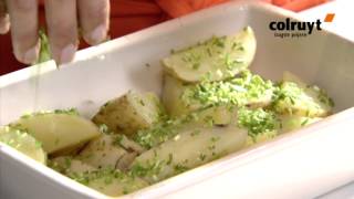 Recept Hazenrugfilet met trio van puree  Colruyt [upl. by Suravart11]