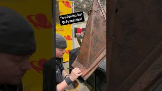 Painting Pyramid Head pyramidheadcosplay pyramidheadhelmet silenthill2 [upl. by Belda104]