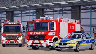 Emergency Call 112  Frankfurt Police Firefighter and Tanker Truck Rapid Responding 4K [upl. by Pearce815]