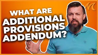 🏡What are Additional Provision Addendum in Real Estate [upl. by Annavoig538]