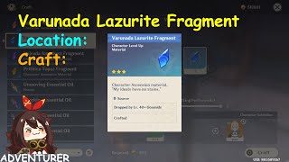 Varunada Lazurite Fragment Location Craft Genshin Impact 2020 l Adventurers l Adventurers [upl. by Aitret]