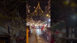 Diwali lighting at Lokhandwala Market in Mumbai [upl. by Adorl]