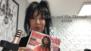 Gum chewing ASMR magazine flip through ASMR [upl. by Koah]