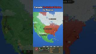 United States Vs Canada Vs Mexico worldbox superworldbox shorts geography map subscribe [upl. by Marlie]