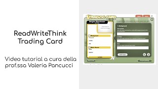 ReadWriteThink Trading Card [upl. by Lanie]