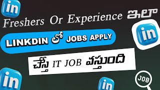 unique way of applying it jobs using linkdin for freshers and experience candidates it jobs linkdin [upl. by Nanah]