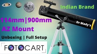 Indian brand 114900mm AZ Mount Reflector Telescope Hindi full setup or unboxing [upl. by Shawn]