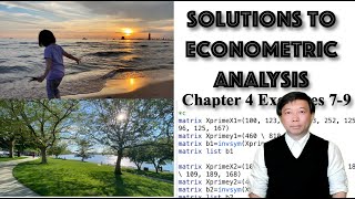 【Solutions to Econometric Analysis】Tutorial 8 Chapter 4 Estimating by Least Squares Exercises 79 [upl. by Clayborn231]