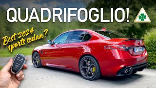 2024 Alfa Romeo Giulia Quadrifoglio 520 hp  100th Anniversary Edition POV drive [upl. by Eenor]